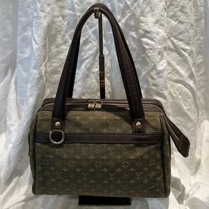 Authentic Louis Vuitton Green Monogram Mini Lin Josephine PM